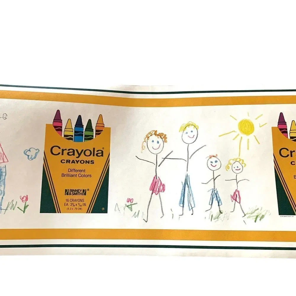 Crayola Crayons Binney & Smith Wallpaper Border